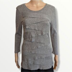 Vince Camuto Gray Layered Sweater
